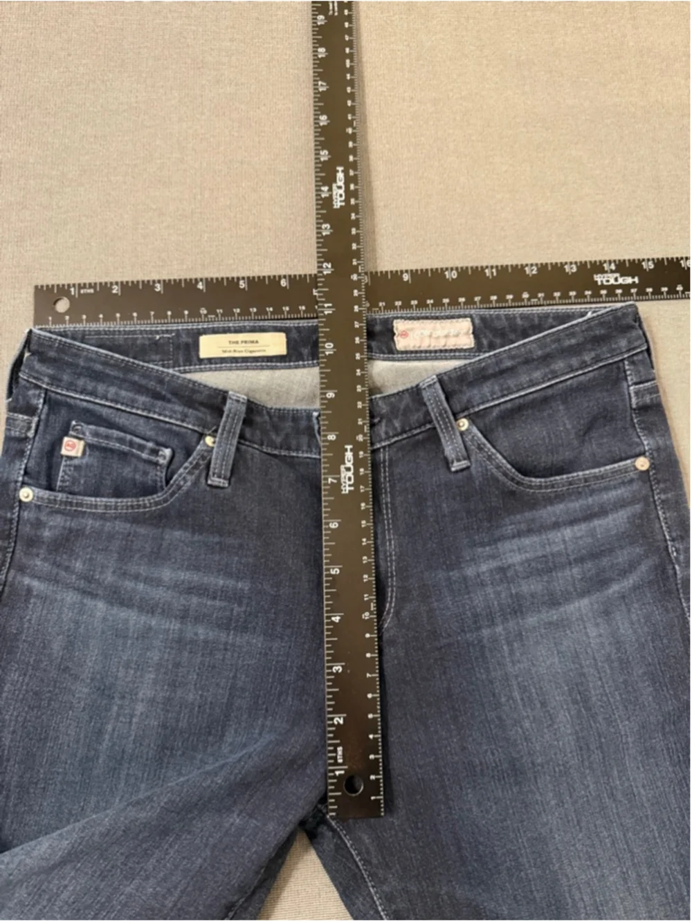 AG Adriano Goldschmied The Prima Mid Rise Cigarette dark wash size 28 - Picture 6 of 9